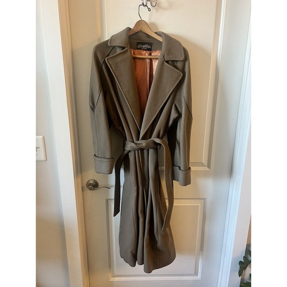 Domino Jackets & Blazers - Domino New York Vtg 100% Pure Wool Vented Wrap Coat w/ Piping & Cuffs Size 16